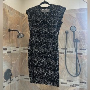 Black and grey petite body on dress